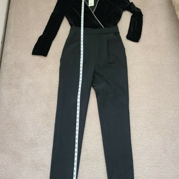 VERONICA BEARD CLEO Crystal-embellished velvet Jumpsuit Sz 6 - Picture 11 of 12